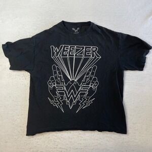 Weezer Graphic T-Shirt Mens XL Black Short Sleeve Rock Band Tee